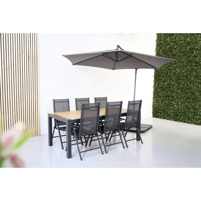 Medora 6 - Person Patio Dining Set with Extendable Rectangular Table