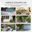 Round Glass Steel Outdoor Dining Table - 68 cm W 68 cm D