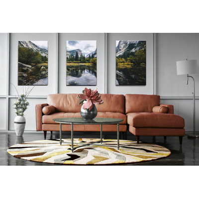 Josselynn 100'' Wide Genuine Leather Modular Sofa & Chaise -  Corrigan StudioÂ®, 90EFA64A507B409981461DB847B9D4CD