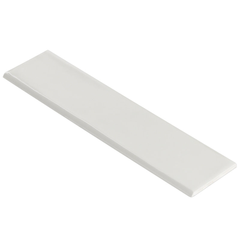 Manchester 3x12 Glossy Ceramic Bullnose, Dove Gray