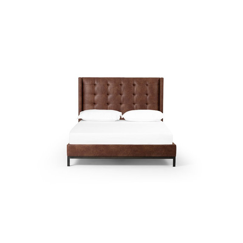 Newhall Upholstered Wingback Bed, King
