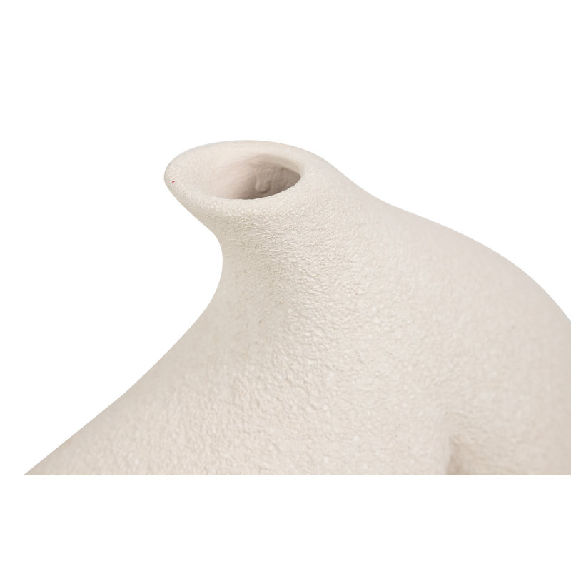 Ceramic / Porcelain Table Vase, Beige, 32cm H x 40cm W x 12cm D