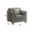 Chaise gris anthracite Laurissa avec 3 coussins