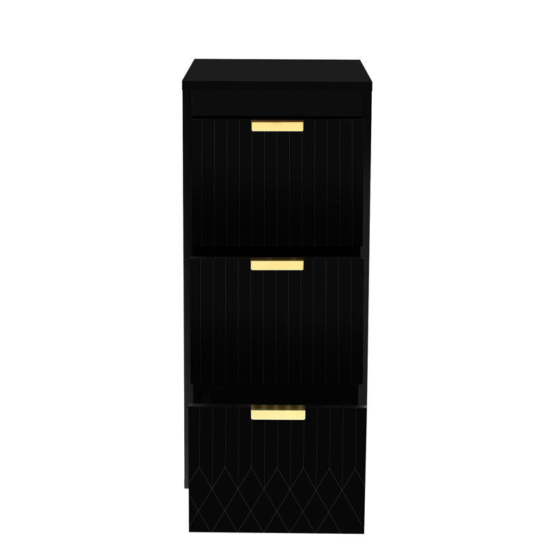 12-Inch Rectangular Wall Mounted Floating Cabinet With Drawers, Black Modern Bathroom Storage, Versatile For Different Styles, Spill Hole Feature Side Height, Drawers And Living Room, Metal Material,