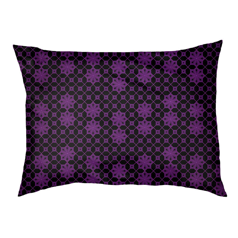 Coussin pour chien Byrge, Moyen (l 29,5 po x P 19,5 po x H 9,5 po), Mauve / Noir