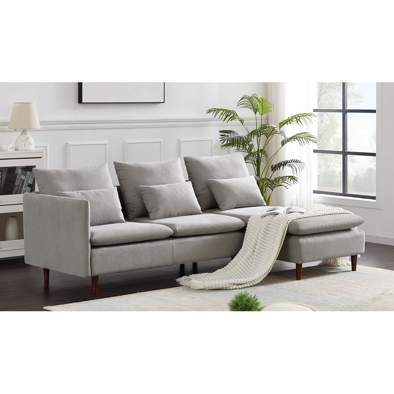 Upholstered L-Shaped Sectional Right Hand Facing