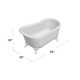 Dian 54'' Soaking Cast Iron Bathtub