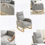 Chaise berçante moderne avec accoudoirs de salon à dossier haut l 27,6 po-2039577489