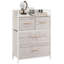HOMCOM Chest of Drawers Fabric Dresser 4 Drawers, Natural Wood Finish