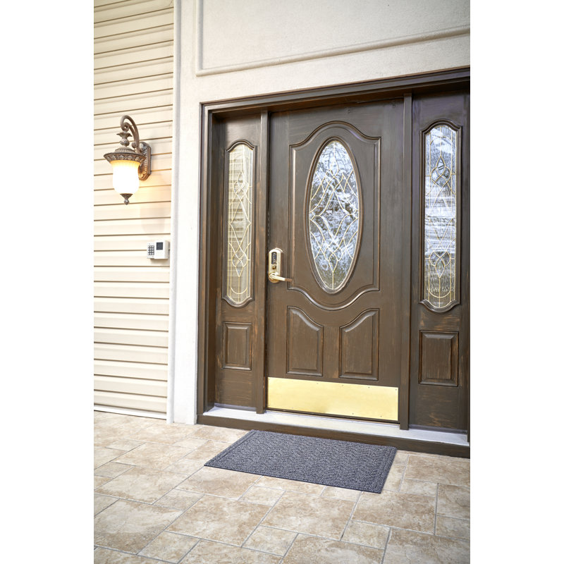 Charneka Non-Slip Doormat for Entry, 24" x 35", Waterproof, Mat, Gray
