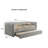 Transitional Style 1Pc Twin Size Daybed W/ Trundle Diamond Button Tufting Slim Track Arms Mattress Ready Gray Finish Primary Living Room-1004218762