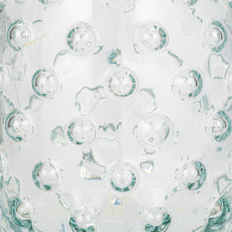 Clothilda Glass Hobnail Stemmed Drinking Glass, Clear