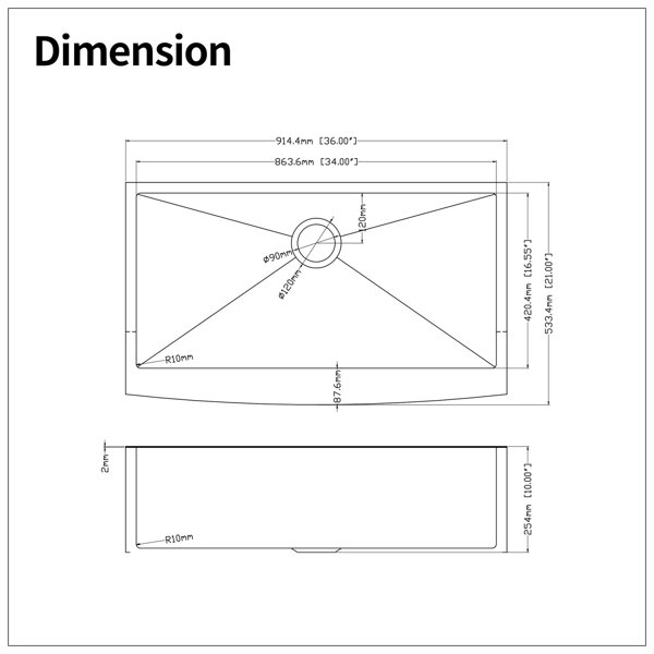 Dimensions du produit