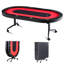 10 Player Foldable Poker Table, Blackjack Texas Holdem Poker Table