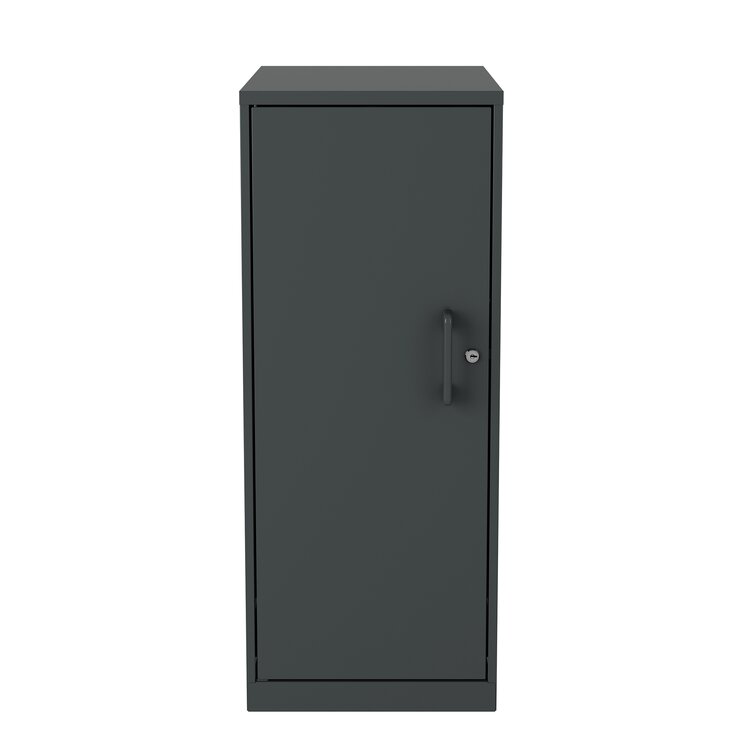 Lancaster 1 - Shelf Storage Cabinet Rebrilliant Finish: Black