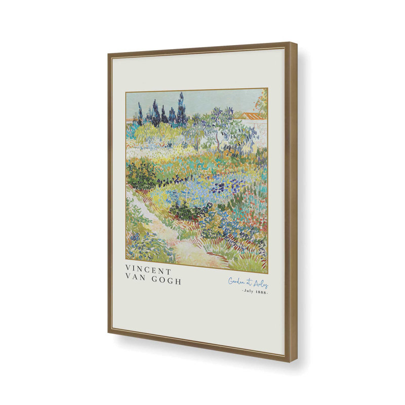 «Van Gogh's Garden at Arles», reproduction , H 25,25 po x l 19,25 po, Or brossé