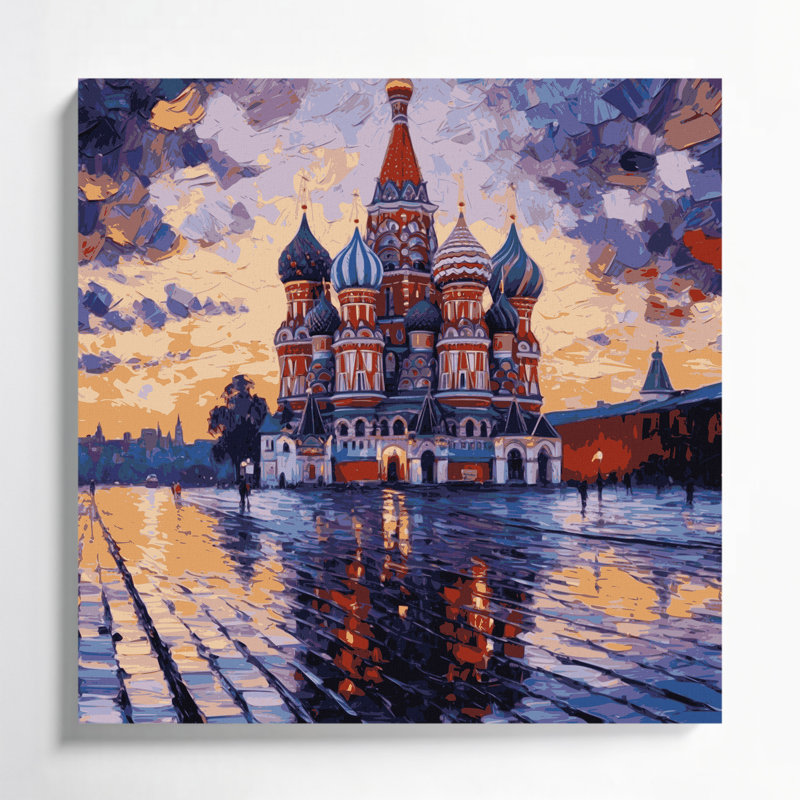 Art mural sur toile Mauves, Moscow, H 16 po x l 16 po