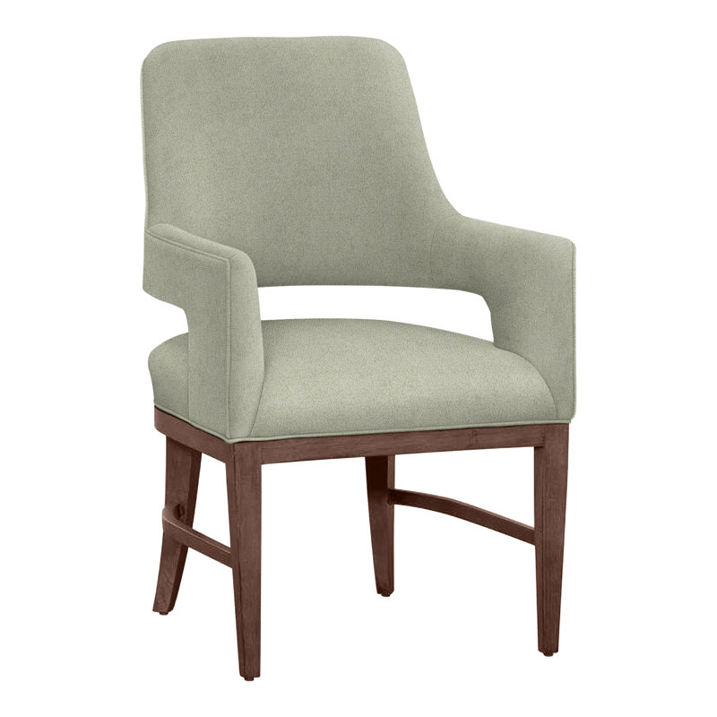 Chaise avec accoudoirs Josie, Noyer, Parchemin 8794