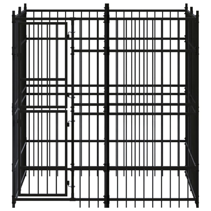 Yates 200cm H Panel Metal Yard Kennel With Door