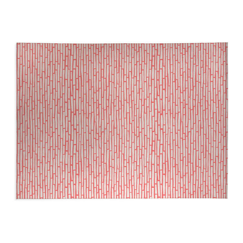 Tapis de cuisine à profil bas, Rectangle 3' x 5', Dusty Rose Striped