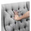 Fauteuil d'appoint de salon avec revêtement gris et siège rembourré en mousse - tissu texturé contreplaqué-678253531