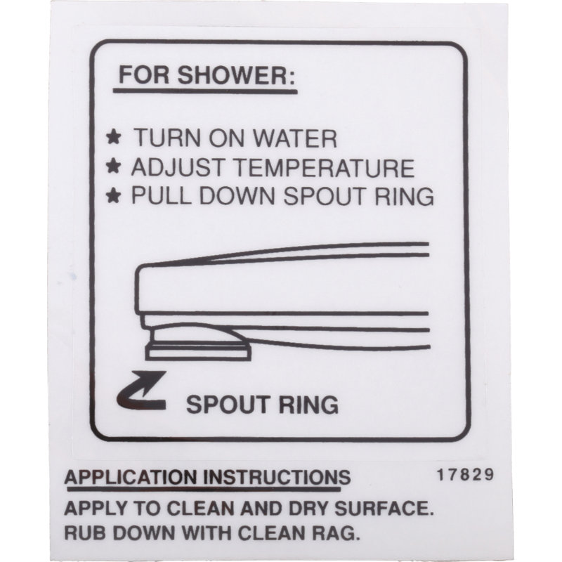 Wall decal for Pull-down Spout Operation