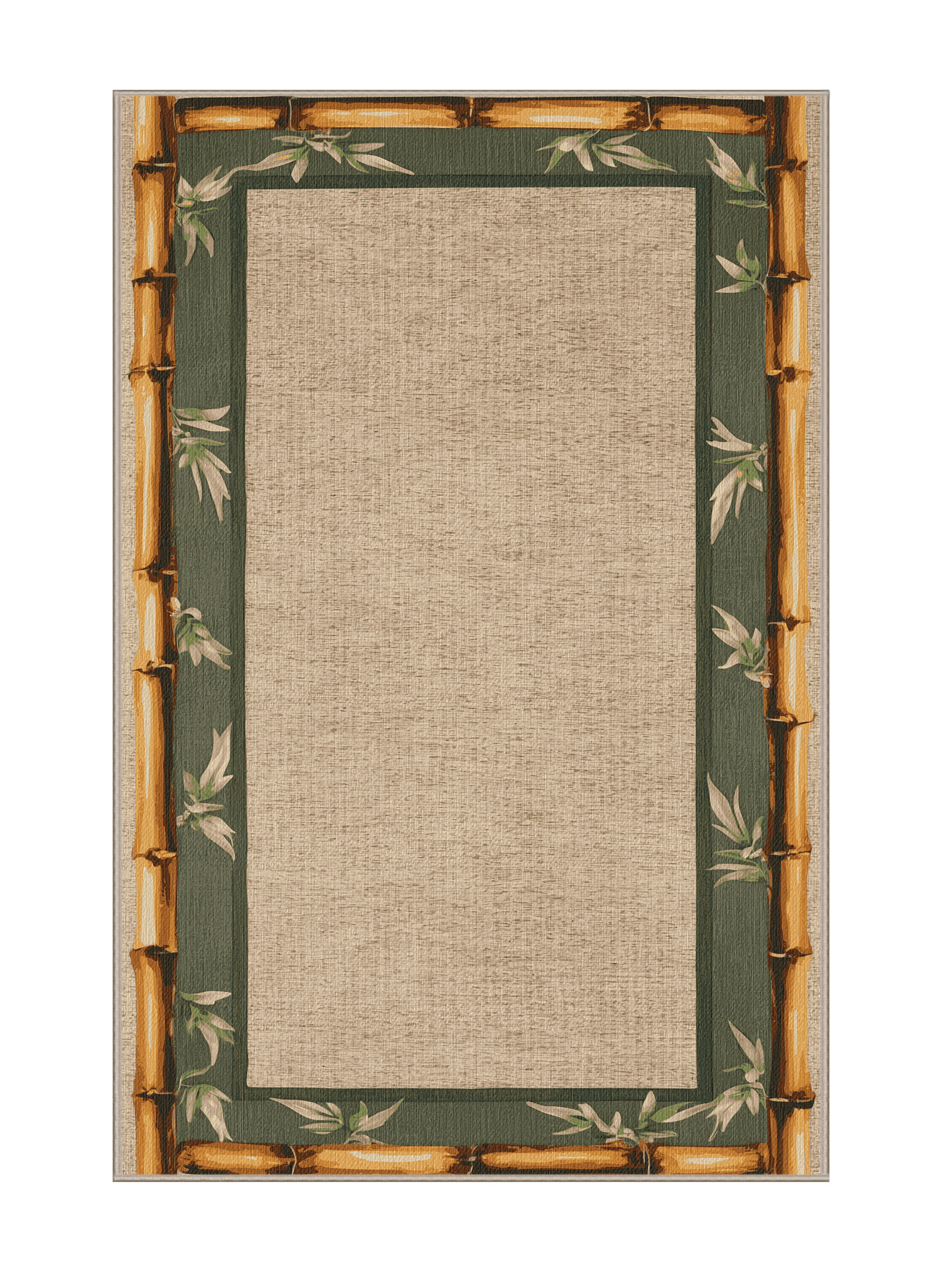 Bayou Breeze Washable Bamboo Borders Hawaiian Area Rug | Wayfair