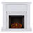 Mastrangelo Darby Home Co 45.5 " W White Electric Fireplace with BTU 4700
