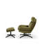 Upholstered Swivel Accent Chair with Footstool-943333653