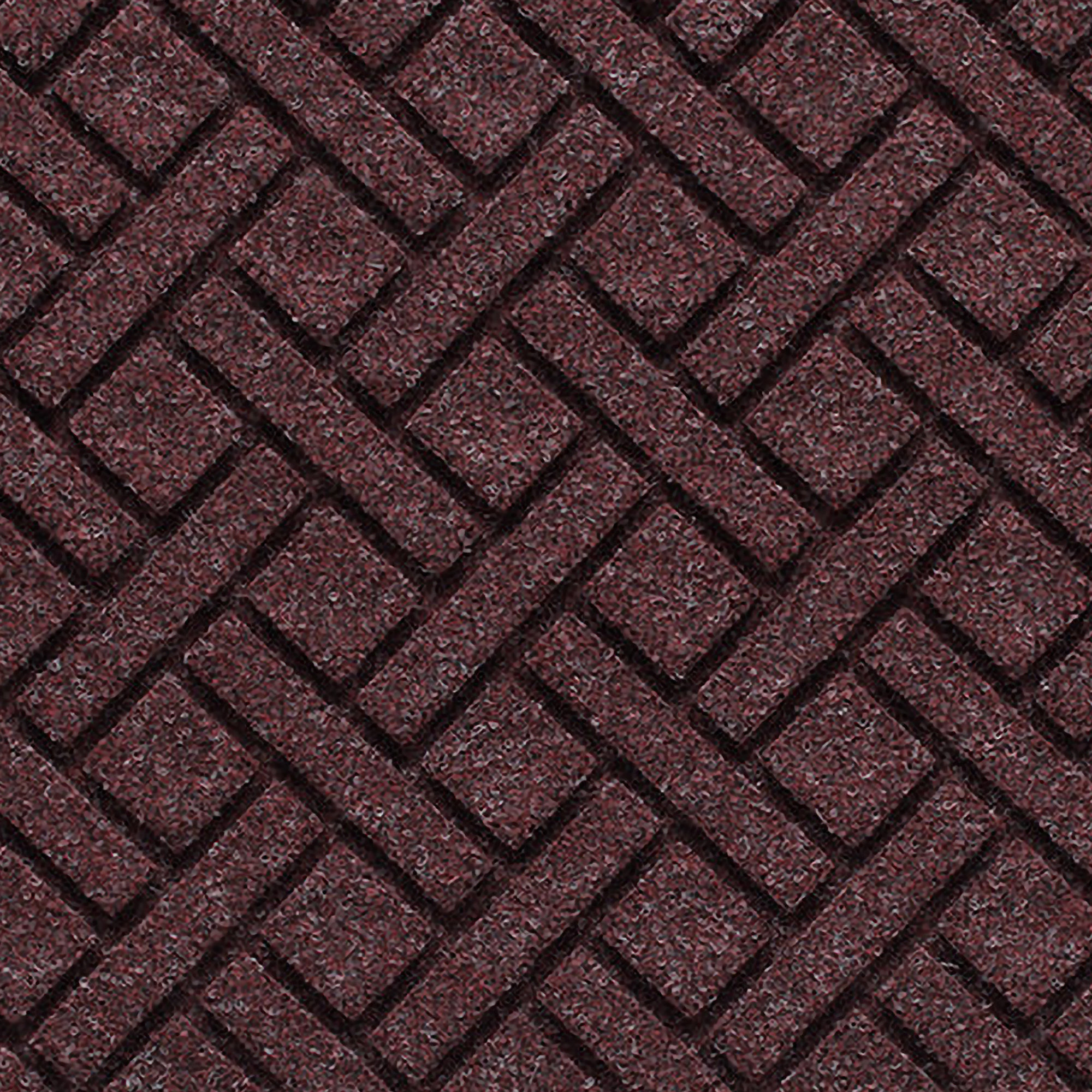 Waterhog Lattice Indoor Outdoor Door Mat, Bordeaux, 0.375" H x 60" W x 36" D