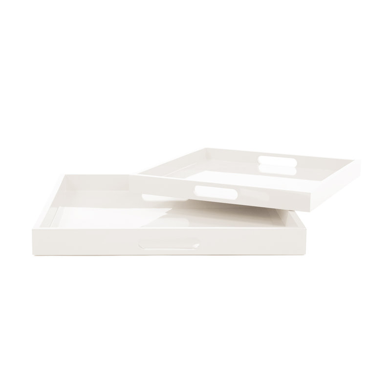 Ensemble de 2 plateaux Lavande, Beige