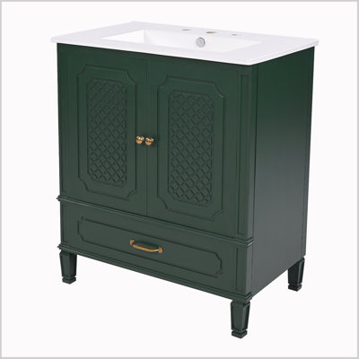 30" Bathroom Vanity with Sink,Multi-functional Storage Space