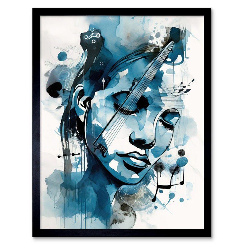 Melody Muse A Musician's Vision In Midnight Blue - Single Picture Frame Print