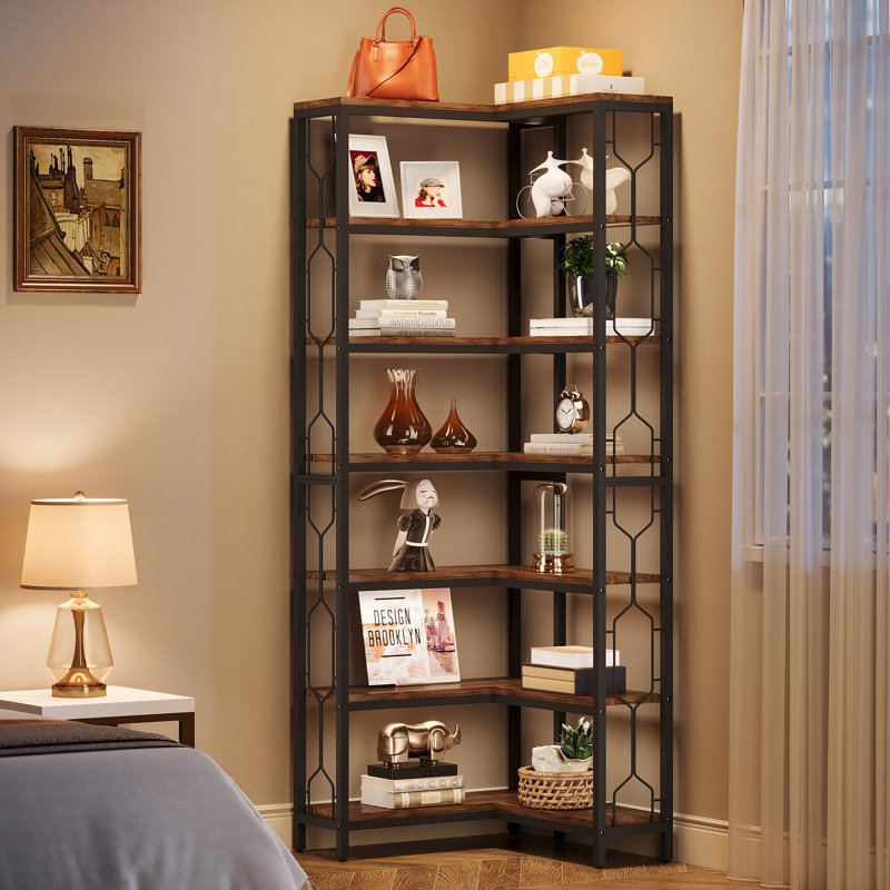 Floki Bookcase, Rustic Brown/Black