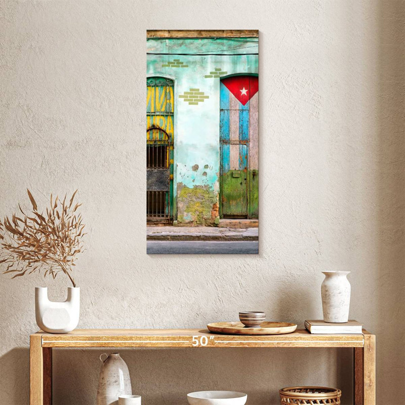 Old Havana Facade, 36" H x 18" W
