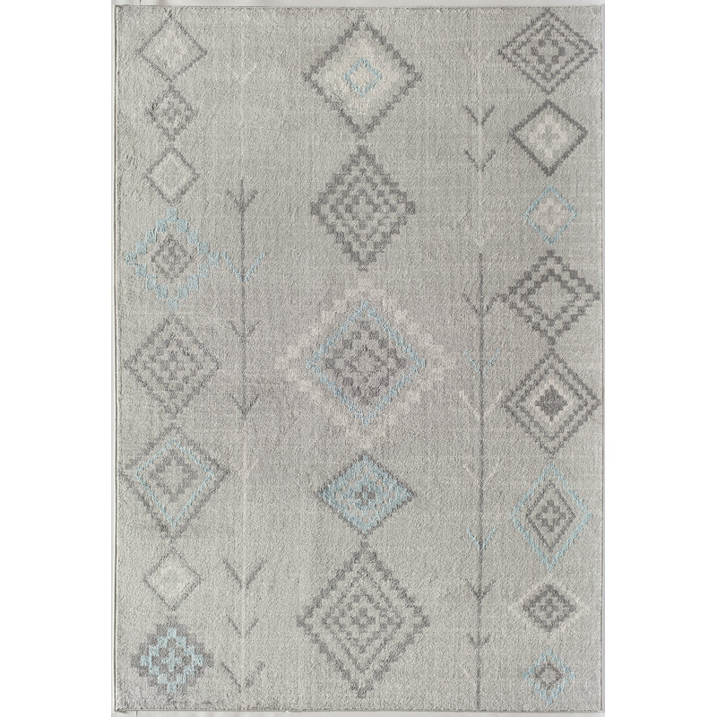 Bodrum Tribal Native Turquoise Area Rug, Rectangle 2' x 4'