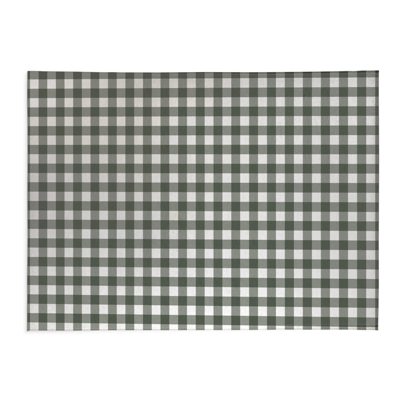 Proper Gingham Kids Play Mat, Blue, Rectangle 2' x 3'