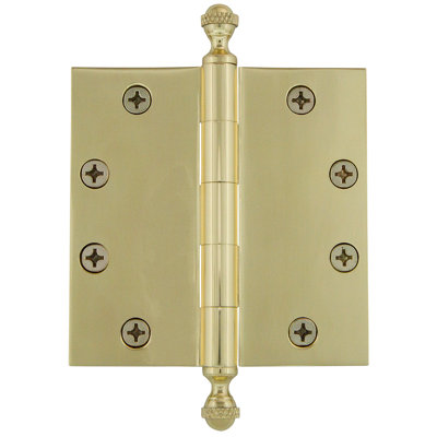 4.5'' x 4.5'' Brass Butt Bearing Hinge