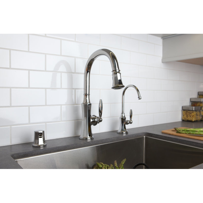 Metropole Single Handle Pull Down Kitchen Faucet, Satin Brass (PVD)