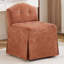 Chaise de coiffeuse pivotante à jupe en chenille avec roulettes-1454009669