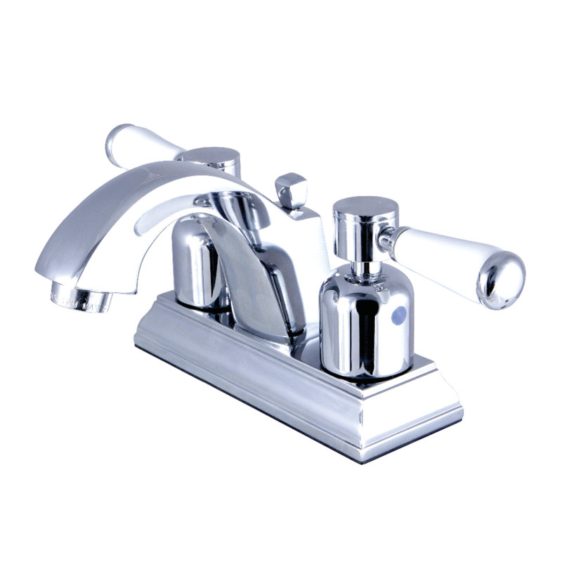 Robinet pour salle de bain avec ensemble de drain central à Paris, Chrome poli
