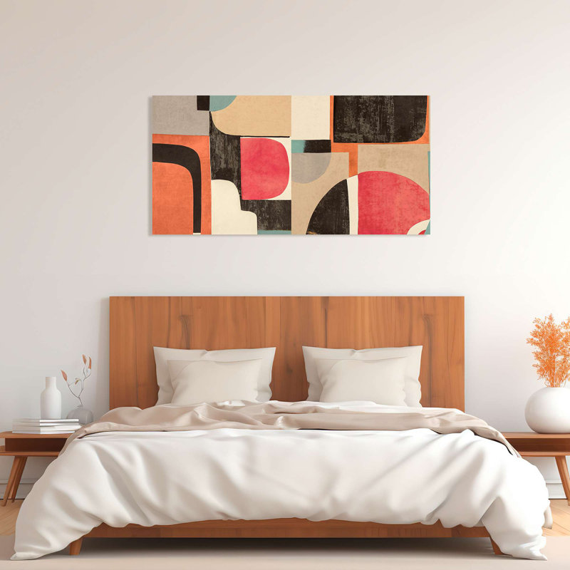Geometric And Abstract Art: Pale Summer by Steve Roja - Wrapped Canvas Print, 35cm H x 70cm W x 4cm D
