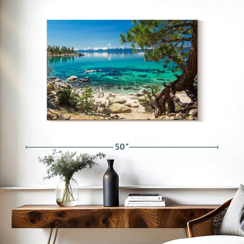 Alvord turquoise, lac Tahoe, H 26 po x l 39 po