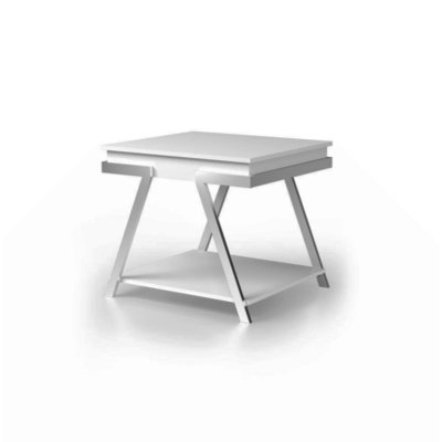 Contemporary Style 1Pc End Table High Gloss Frame Gorgeous Living Room Furniture