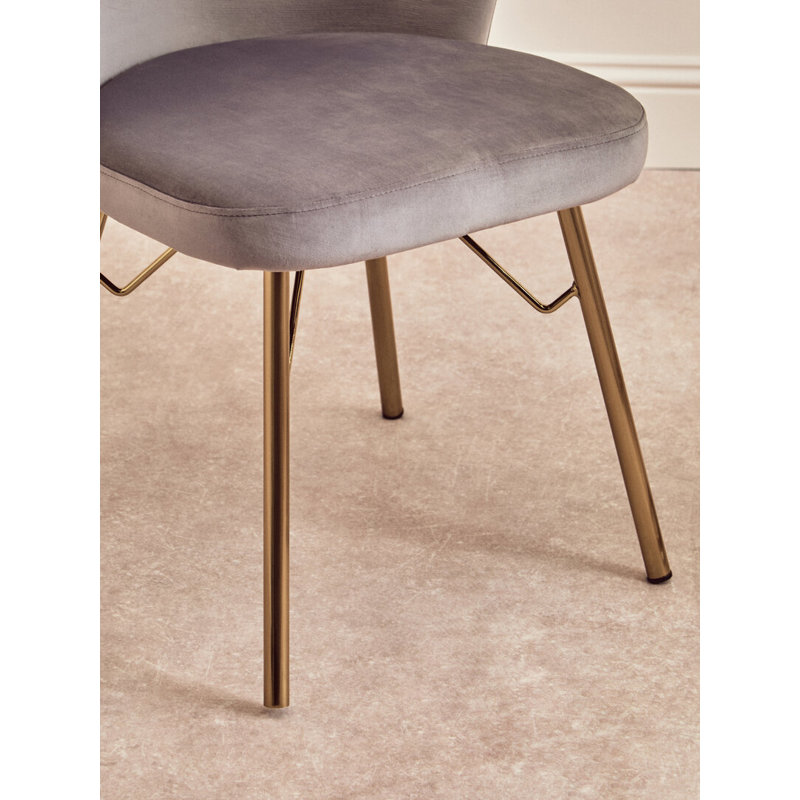 Velvet Club Chair, Grey