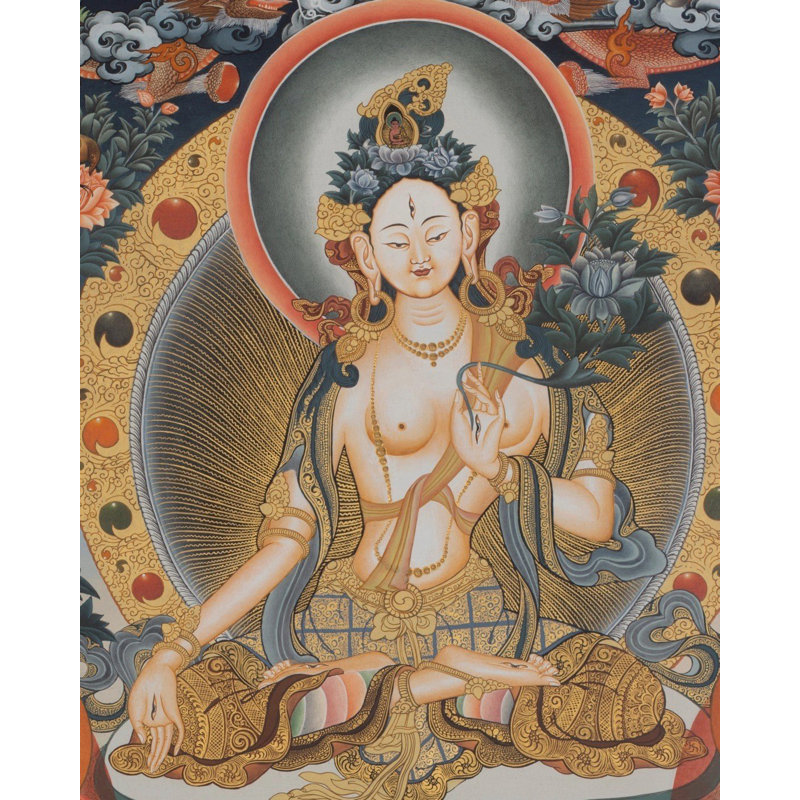 Blanc Tara Thangka (Thangka sans brocart)