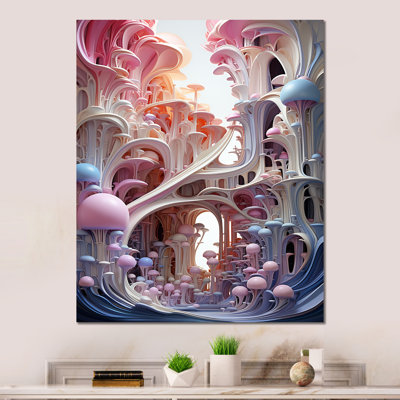 "Surréalisme, paysage urbain pastel" sur