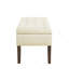 Banc capitonné avec rangement et garniture cloutée-1313429762