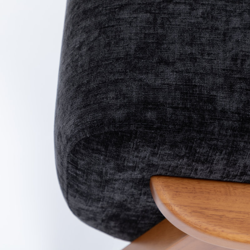 65cm Wide Rectangle Solid Colour Standard Ottoman, Black