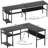 Mishaal L-Shaped Metal Base Computer Desk with Power Outlet-1528874085